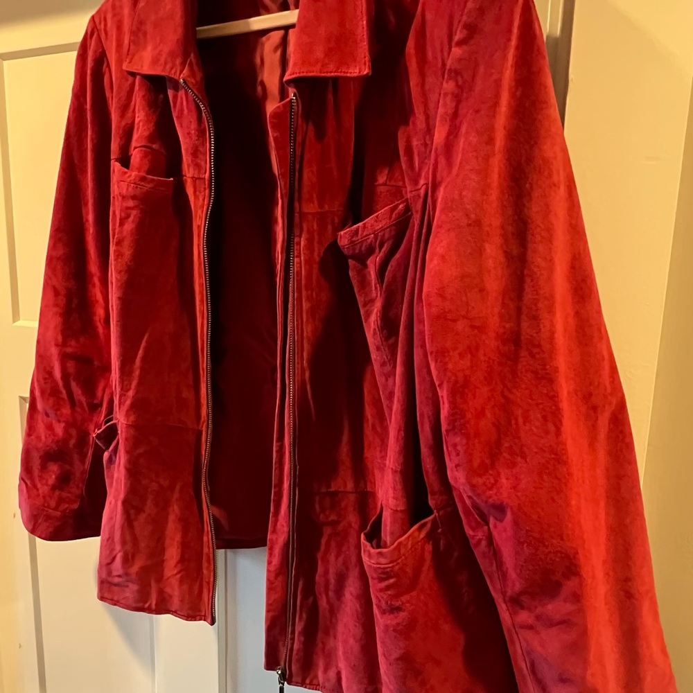 ALFANI vintage suede leather jacket. No faux.